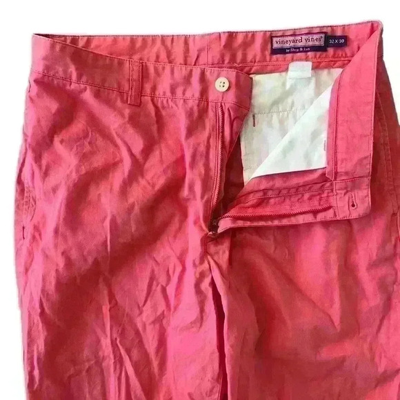 Vineyard Vines size 32x30 100% cotton pink pant chino slack mens - Picture 4 of 5